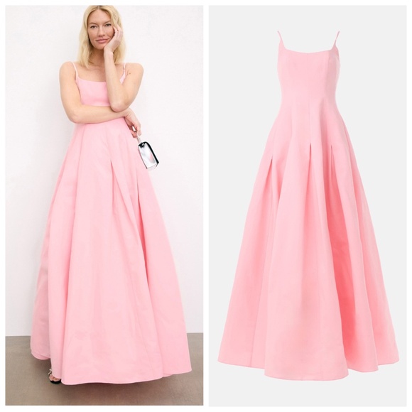 STAUD Joy Gown Long Maxi Dress Pearl Pink - Size 2 - Picture 1 of 11